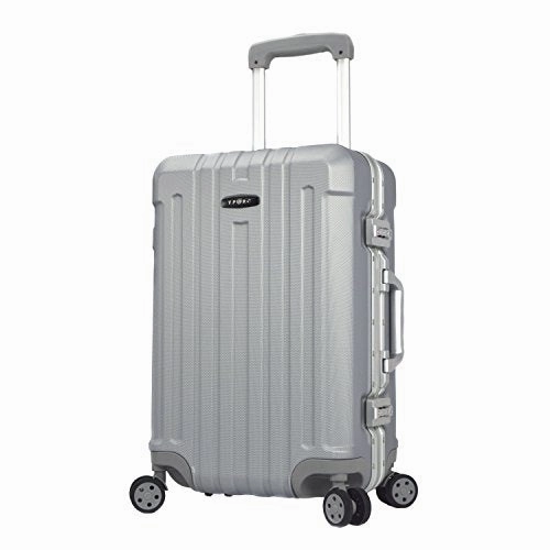 TPRC Seattel Hardside Rolling Carry-On Luggage, Silver, 20-Inch