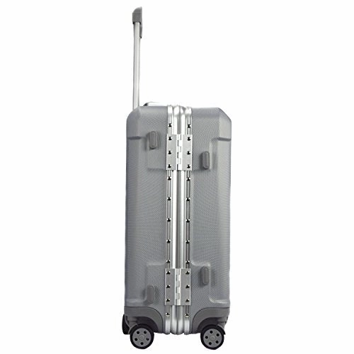 TPRC Seattel Hardside Rolling Carry-On Luggage, Silver, 20-Inch