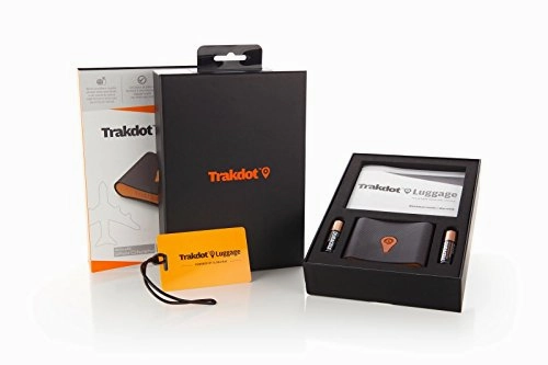 Trakdot Luggage Tracker, Black/Orange, One Size