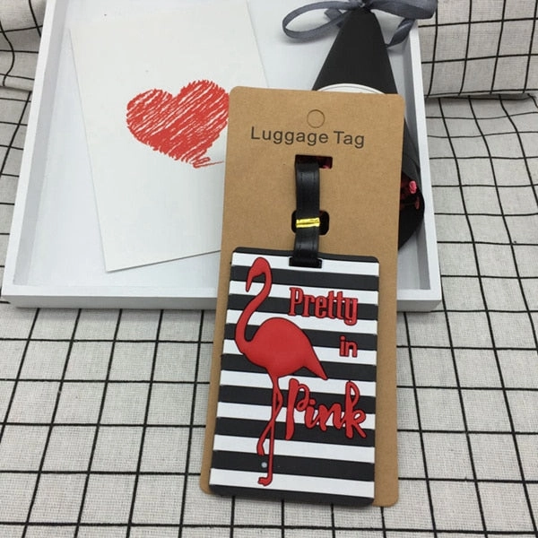 Travel Accessories Creative Luggage Tag Animal Cartoon Silica Gel Suitcase Id Addres Holder Baggage