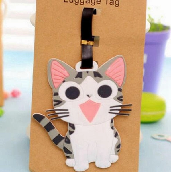 Travel Accessories Creative Luggage Tag Animal Cartoon Silica Gel Suitcase Id Addres Holder Baggage