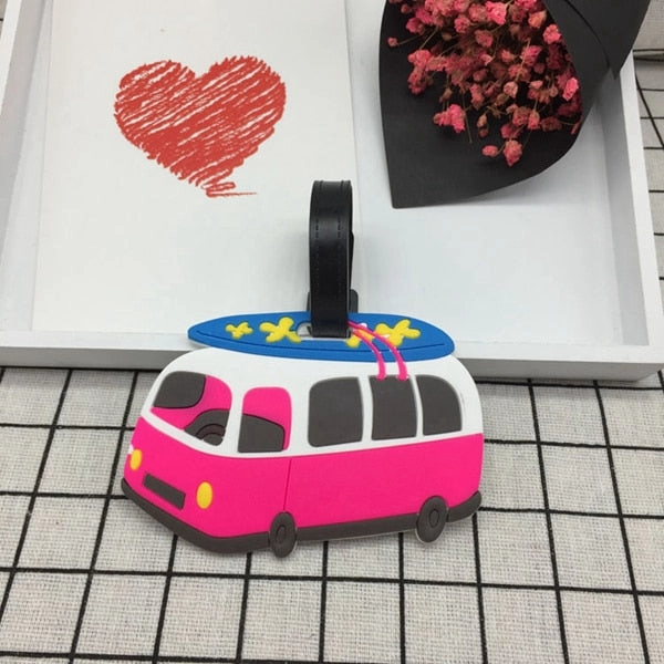 Travel Accessories Creative Luggage Tag Animal Cartoon Silica Gel Suitcase Id Addres Holder Baggage