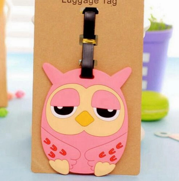 Travel Accessories Creative Luggage Tag Animal Cartoon Silica Gel Suitcase Id Addres Holder Baggage