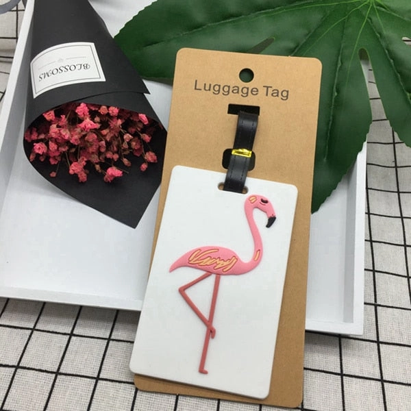 Travel Accessories Creative Luggage Tag Animal Cartoon Silica Gel Suitcase Id Addres Holder Baggage