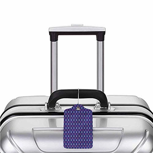Travel Baggage ID Identifiers Label, Printed Luggage Tag, Bag Case Holder Ships Wheel Cruise Voyage Ocean (1,2 & 4 Pack)