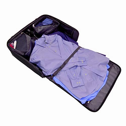 Travel Select Amsterdam Rolling Garment Bag Wheeled Luggage Case, Black (23-Inch)