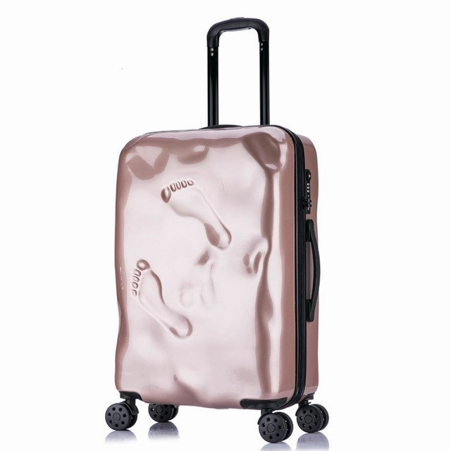 Travel Tale Personality Damaged Footprints Restoring Ancient Ways 100% Pc Suitcase Carry On Spinner
