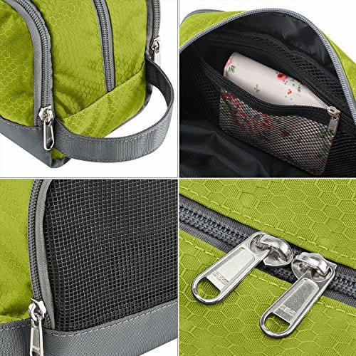 Travel Toiletry Bag Nylon, Gonex Dopp Kit Shaving Bag Toiletry Organizer Green