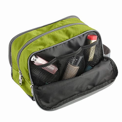 Travel Toiletry Bag Nylon, Gonex Dopp Kit Shaving Bag Toiletry Organizer Green