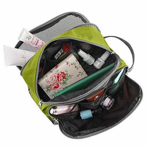 Travel Toiletry Bag Nylon, Gonex Dopp Kit Shaving Bag Toiletry Organizer Green