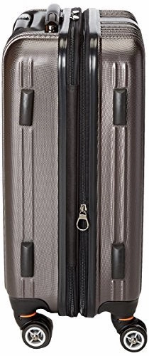 Traveler's Choice Tasmania 100% Pure Polycarbonate Expandable Spinner Luggage, Dark Brown, Carry-on 20-Inch