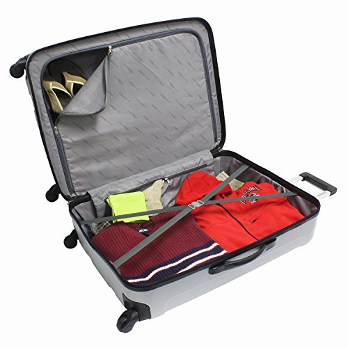 Travelers Choice Rome 25" Luggage, Silver