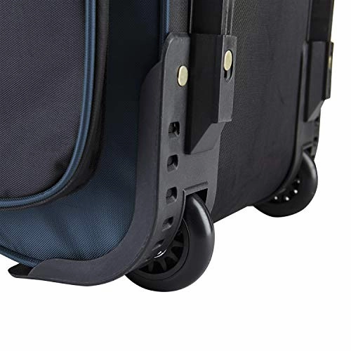Travelers Club Xpedition 30 Inch Multi-Pocket Upright Rolling Duffel Bag, Rivera Blue, 30-Inch
