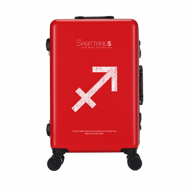 Traveling Luggage Bags With Wheels Spinner Unisex Cartoon Constellation Carry On Luggage Fashion