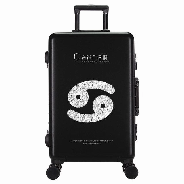 Traveling Luggage Bags With Wheels Spinner Unisex Cartoon Constellation Carry On Luggage Fashion