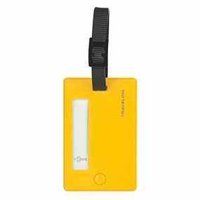 Travelon Set of 2 Luggage Tags, Neon Yellow, One Size