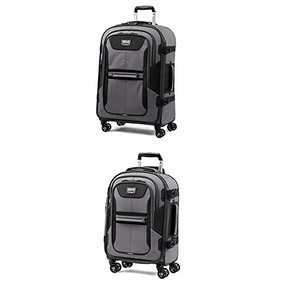 Travelpro Bold Expandable Spinner Luggage (21" Carry-On   26"Checked-Medium, Gray/Black)