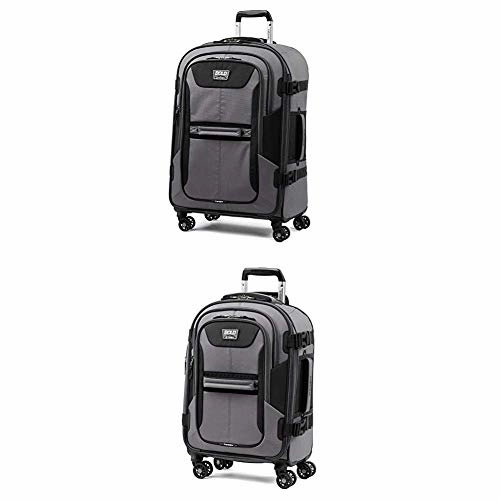 Travelpro Bold Expandable Spinner Luggage (21" Carry-On   26"Checked-Medium, Gray/Black)
