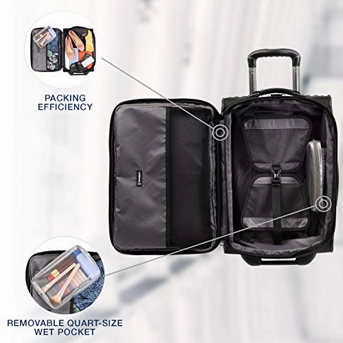 Travelpro Crew Expert Global Carry-on Expandable Rollaboard, Jet Black