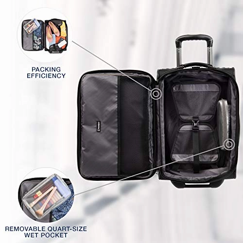Travelpro Crew Expert Global Carry-on Expandable Rollaboard, Jet Black