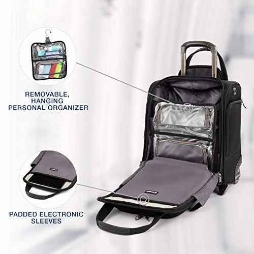 Travelpro Crew Versapack Rolling Underseat Carry-on, Jet Black