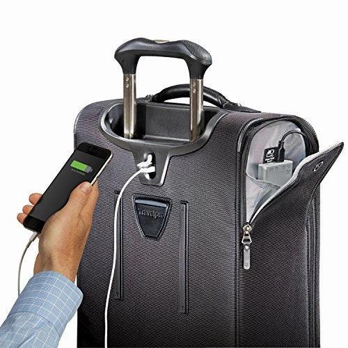 Travelpro Luggage Crew 11 20" Carry-on International Spinner w/USB Port, Black