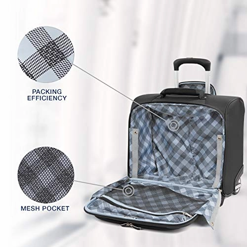 Travelpro Luggage Maxlite 5 16" Lightweight Carry-on Rolling Tote Suitcase, Black