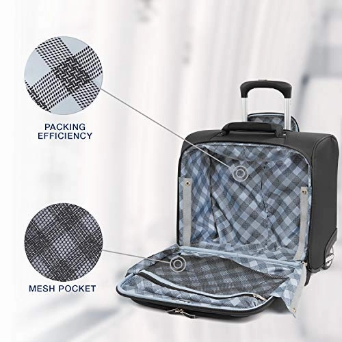 Travelpro Luggage Maxlite 5 16" Lightweight Carry-on Rolling Tote Suitcase, Black