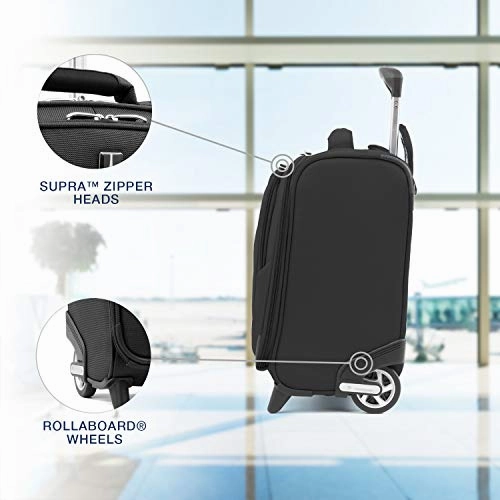 Travelpro Luggage Maxlite 5 16" Lightweight Carry-on Rolling Tote Suitcase, Black