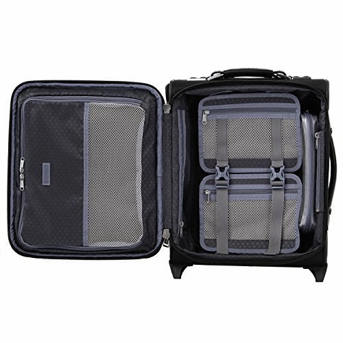 Travelpro Luggage Platinum Elite 16" Carry-On Regional Rollaboard Suitcase, Shadow Black