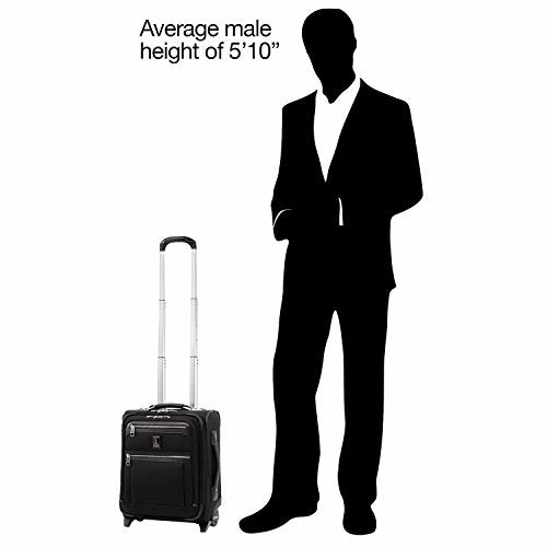 Travelpro Luggage Platinum Elite 16" Carry-On Regional Rollaboard Suitcase, Shadow Black