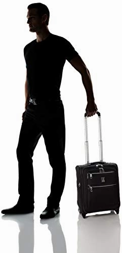 Travelpro Luggage Platinum Elite 16" Carry-On Regional Rollaboard Suitcase, Shadow Black
