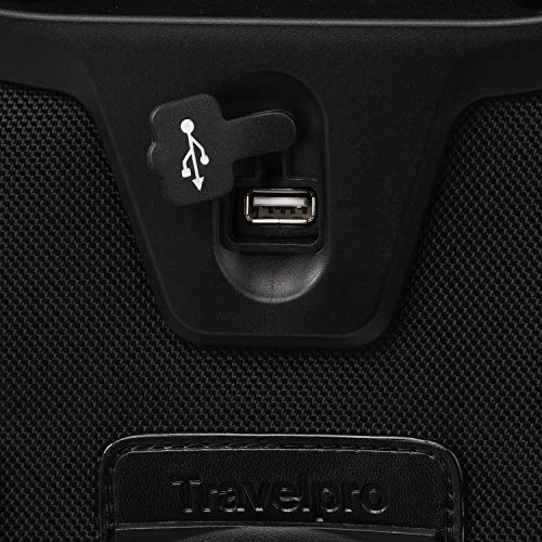 Travelpro Luggage Platinum Elite 22" Carry-on Expandable Rollaboard w/USB Port, Shadow Black