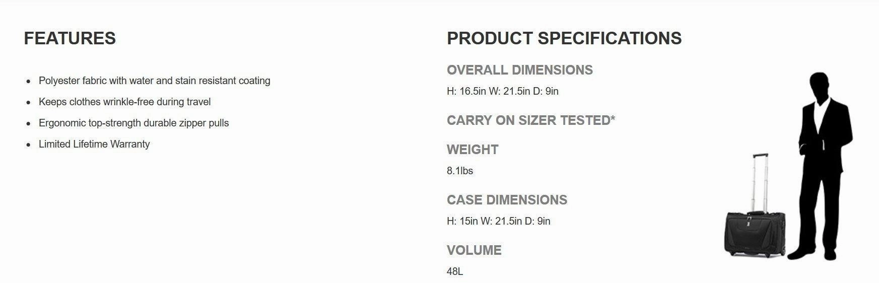 TravelPro Maxlite 4 Carry-on Garment Bag