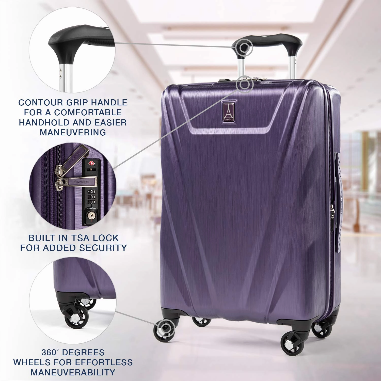 TravelPro Maxlite 5 21" Expandable 4-Wheel Carry-On Luggage