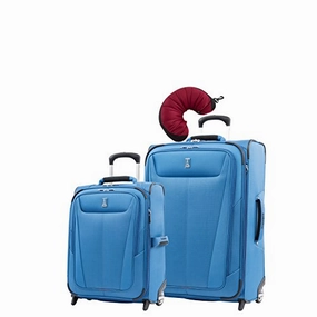 Travelpro Maxlite 5 | 3-Pc Set | Int'L Carry-On & 26" Exp. Rollaboard With Travel Pillow (Azure