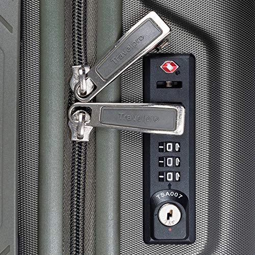Travelpro Maxlite 5 International Carry-On Spinner Hardside Luggage, Slate Green