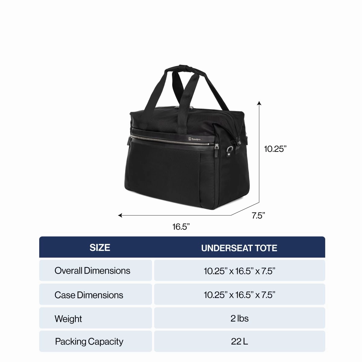 Travelpro Platinum Elite Carry on Soft Travel Underseat Tote Bag