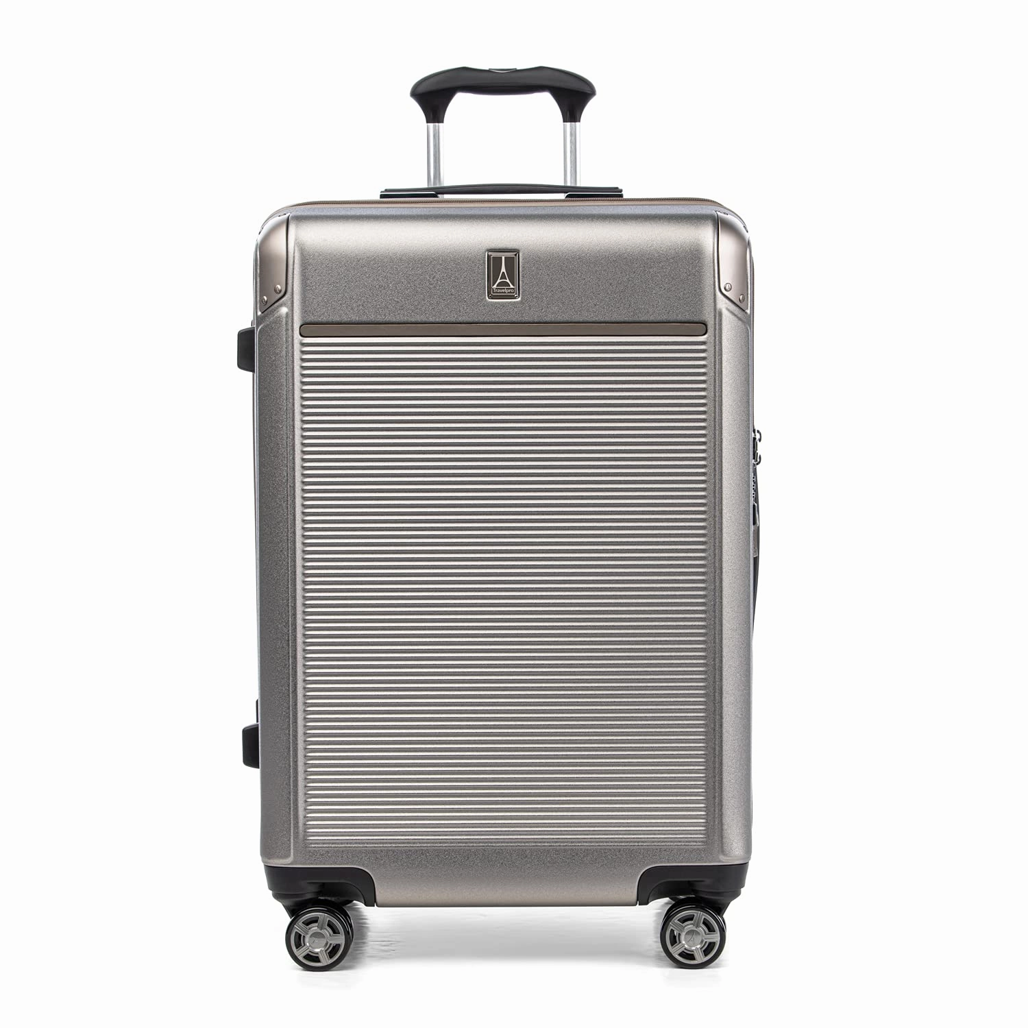Travelpro Platinum Elite Checked Medium 25-Inch Hardside Expandable Spinner Wheel Luggage TSA Lock Hard Shell Polycarbonate Suitcase