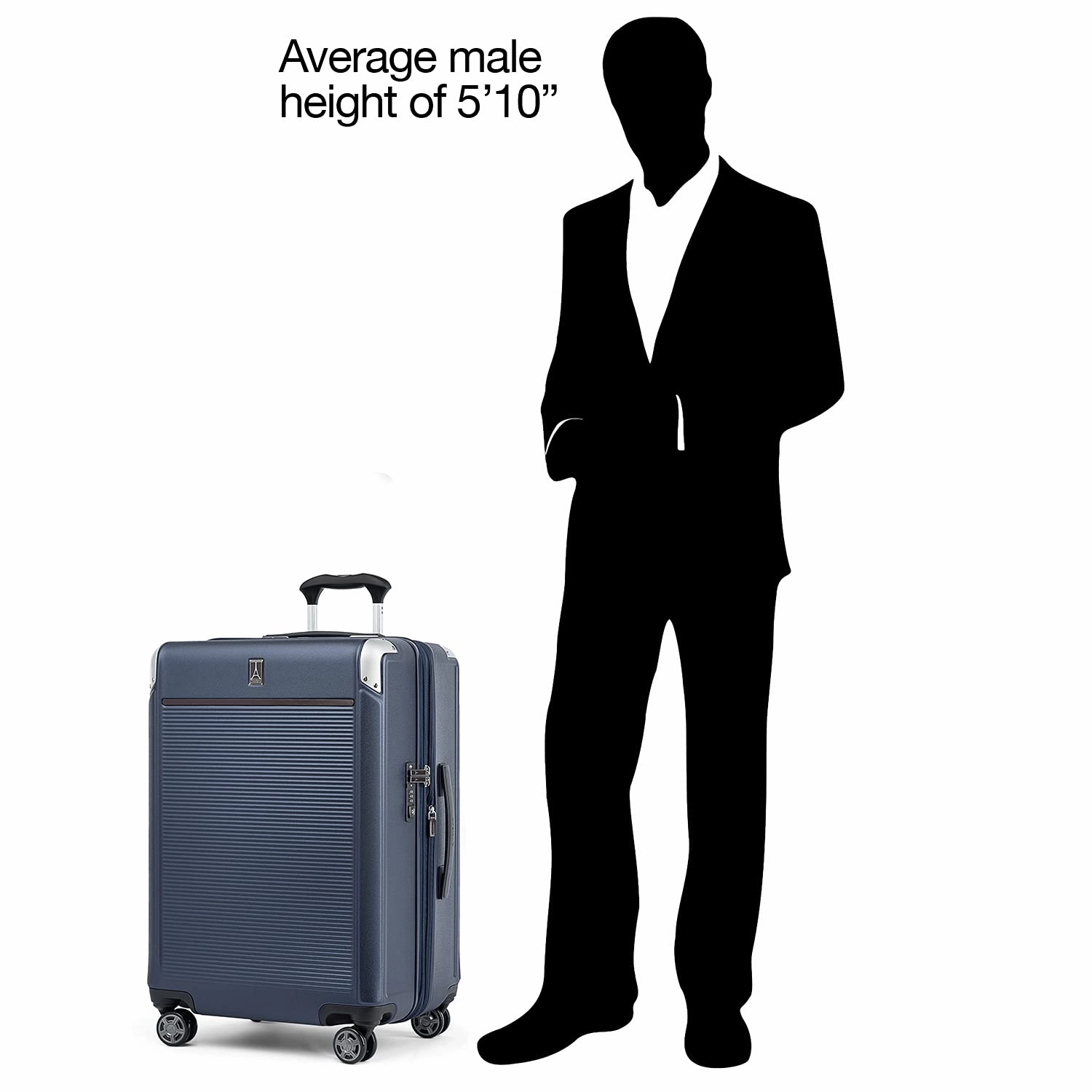 Travelpro Platinum Elite Checked Medium 25-Inch Hardside Expandable Spinner Wheel Luggage TSA Lock Hard Shell Polycarbonate Suitcase