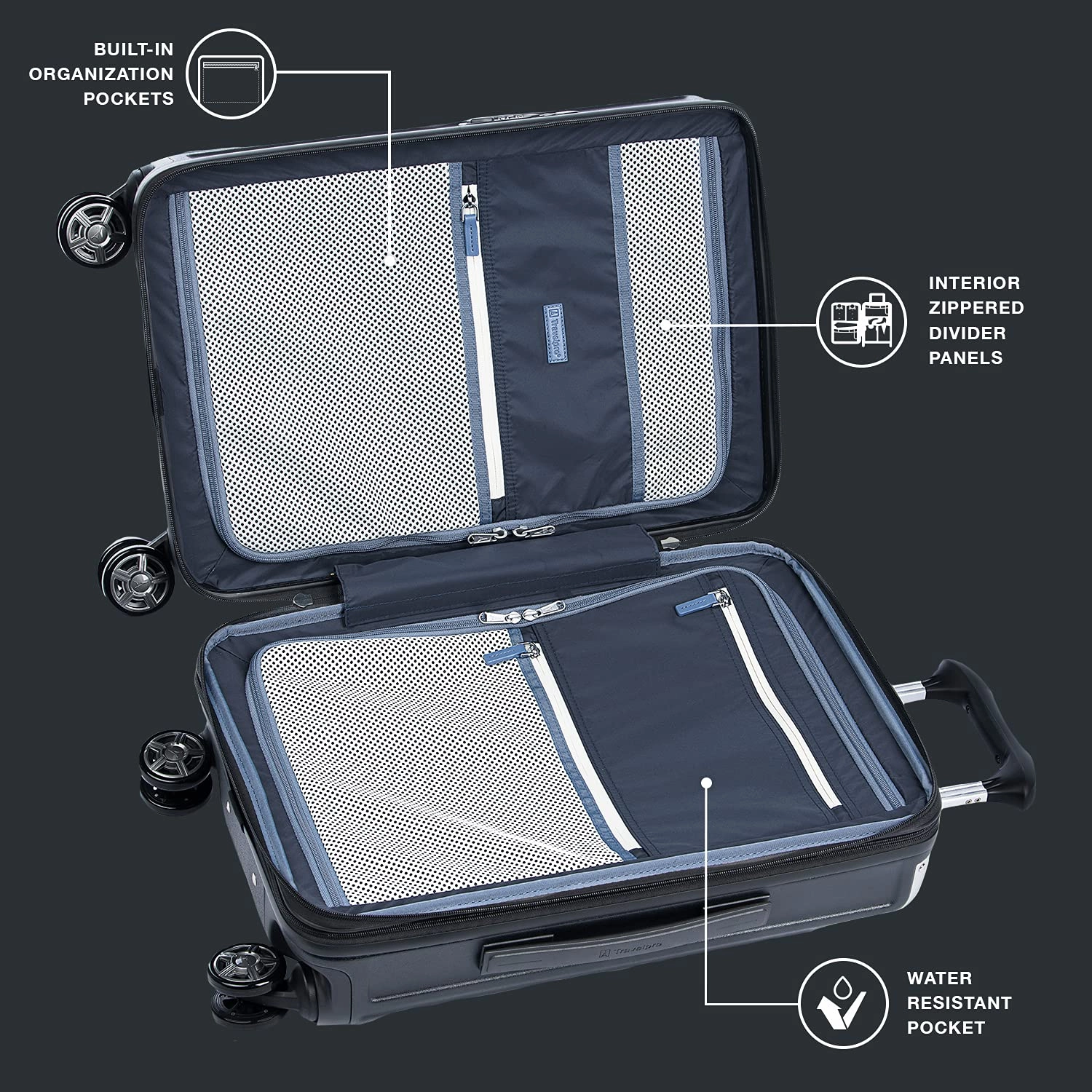 Travelpro Platinum Elite Hardside Expandable Spinner Wheel-Luggage TSA Lock Hard Shell Polycarbonate Suitcase, Compact Carry on Laptop Pocket 20-Inch