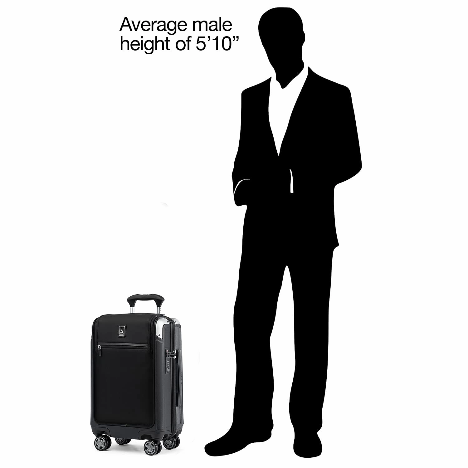 Travelpro Platinum Elite Hardside Expandable Spinner Wheel-Luggage TSA Lock Hard Shell Polycarbonate Suitcase, Compact Carry on Laptop Pocket 20-Inch