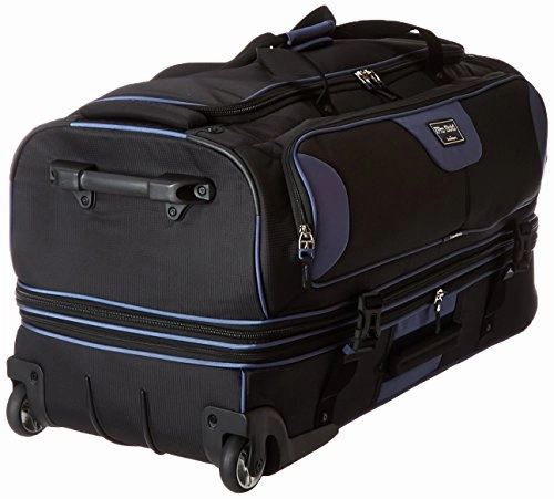 Travelpro Tpro Bold 2.0 30 Inch Drop Bottom Rolling Duffel, Black/Navy, One Size