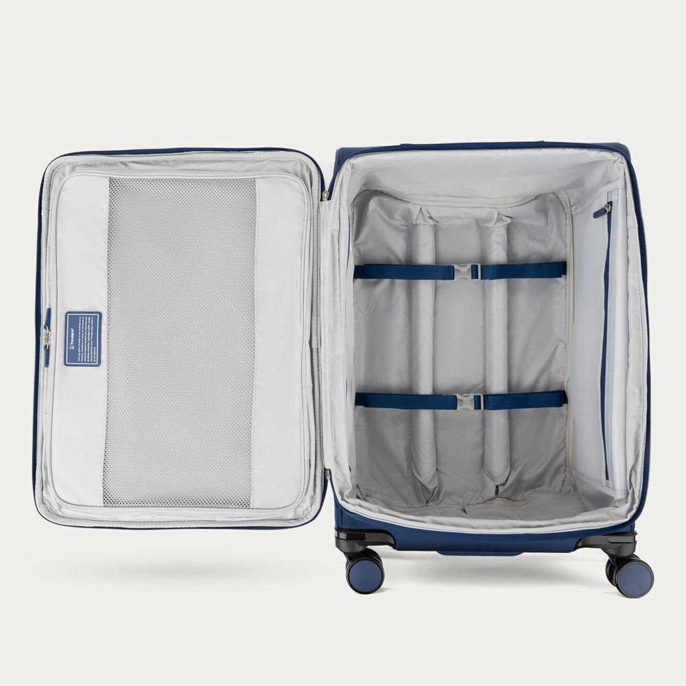 Travelpro Versapack   Lightweight Softside Expandable 25-Inch Medium Checked Spinner Suitcase