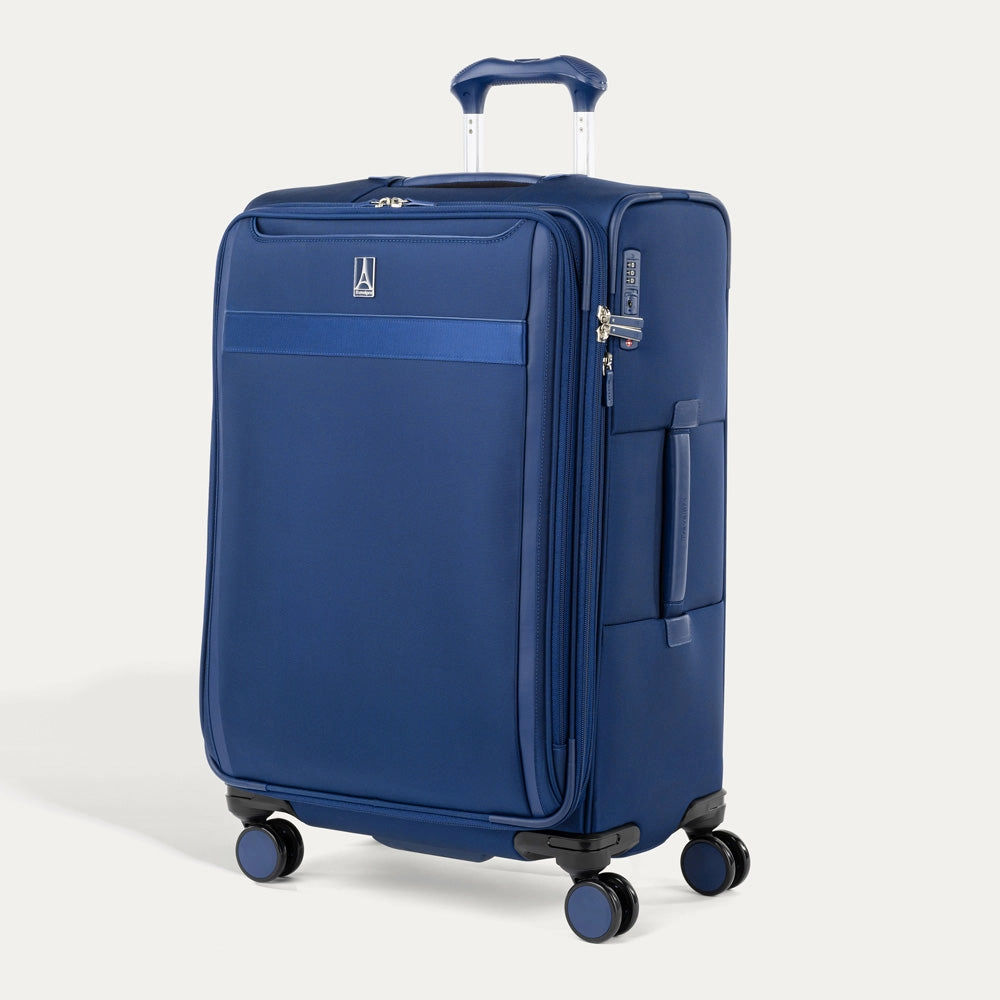 Travelpro Versapack   Lightweight Softside Expandable 25-Inch Medium Checked Spinner Suitcase