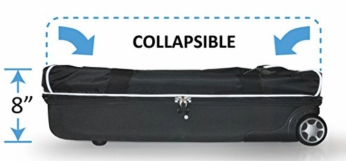 Travolution 28?Wheeled Drop-Bottom Duffel With Garment Rack With Pink Trim, Black With Pink Trim