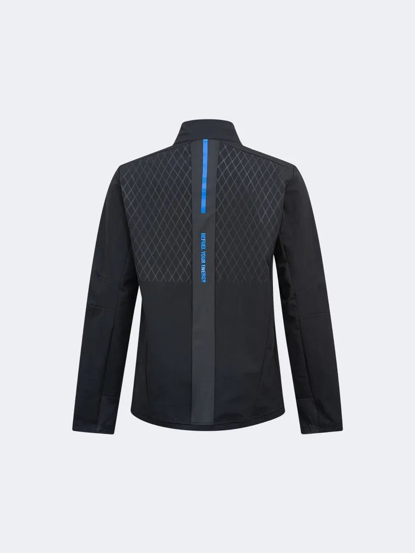 Shop For Cheap Authentic Oil And Gaz Warm Unisex Lifestyle Jacket Black/ R.Blue , reasonable price and fast delivery.