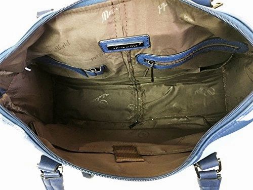 Trendy Flyer 20"L Computer/Laptop Bag Tote Duffel Rolling Wheel Case Purse Carry Camo Blue