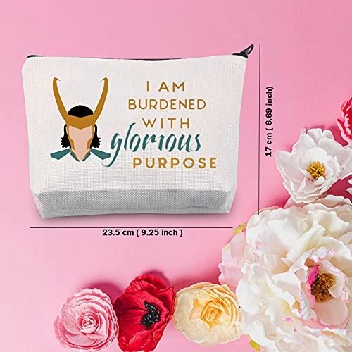 TSOTMO TV Show Inspired Gift I am Burdened with Glorious Purpose Novelty Cosmetic Bag Fans Gift Friendship Gift (glorious PURPOSE)
