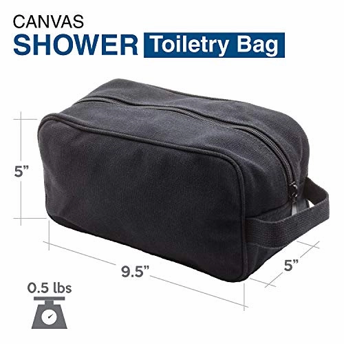 U.S. Marine Corps Semper Fidelis Canvas Shower Kit Travel Toiletry Bag Case in Black & Red